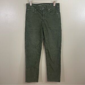 American Eagle Outfitters Corduroy Pants Womens Sz 4 Regular Green 90s Straight
